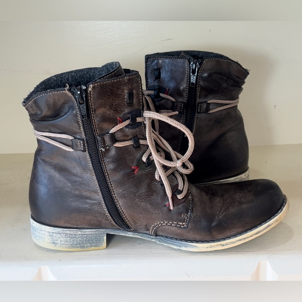 Rieker Women’s Payton Leather Ankle Boots Size EU 39 - Picture 6 of 10